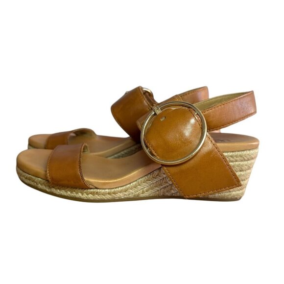 UGG Navee Cognac Espadrille Wedge Sandal Womens Size 7 - Picture 2 of 6